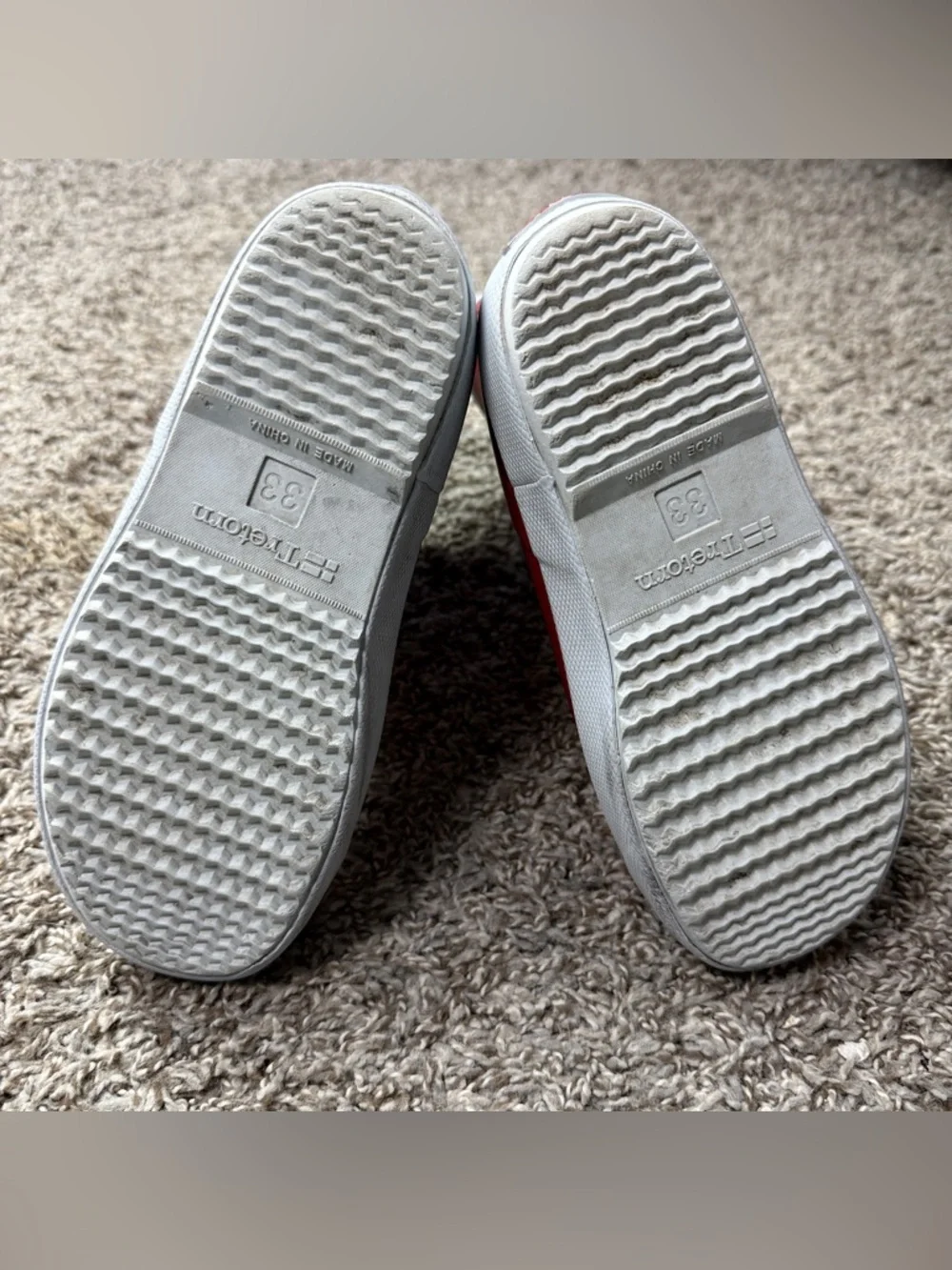 Tretorn Red and White Kids Rain Boots